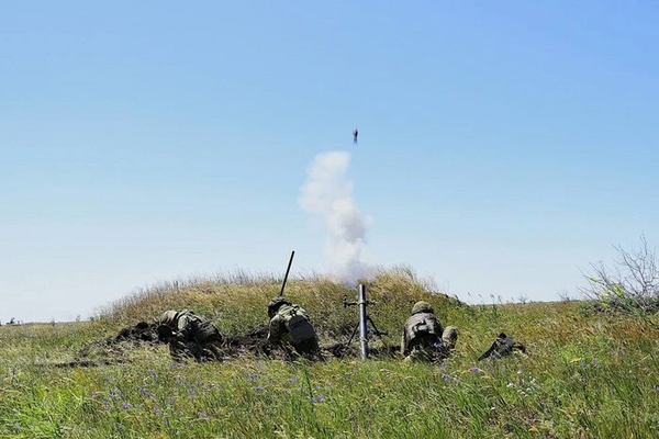 Карта с обозначенными точками боевых действий