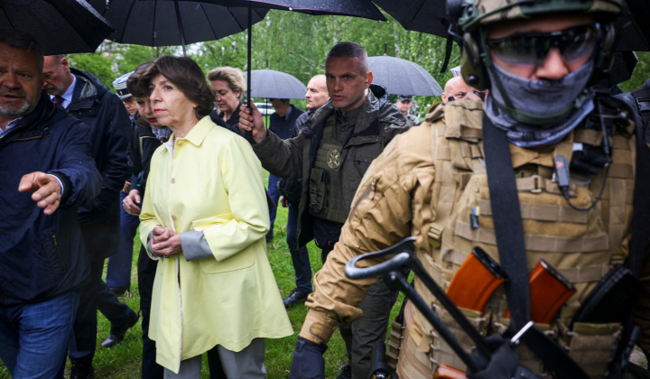 Глава МИД Франции Катрин Колонна в Буче