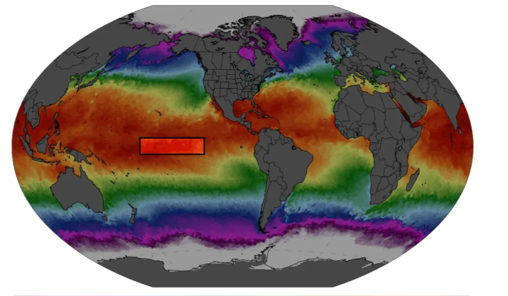 Температура воды в Niño 3.4 превысила 30 градусов