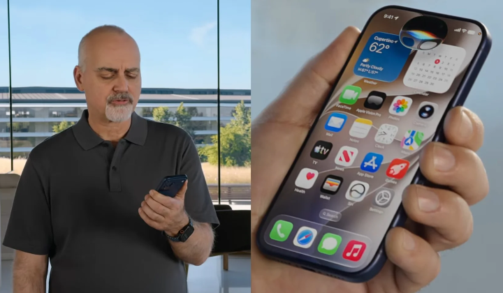 Логотипы Apple и Google на темном фоне
