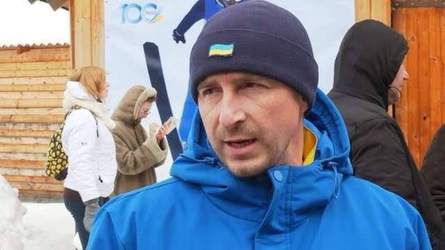Украинские спортсмены на лыжах