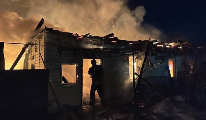 Drone hit house at night