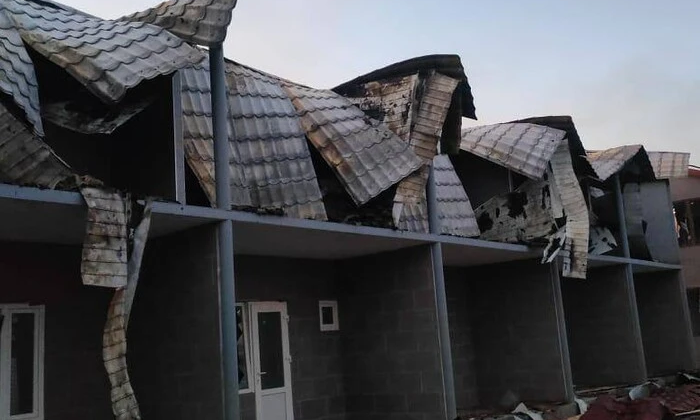 Пожар на базе отдыха в Одессе