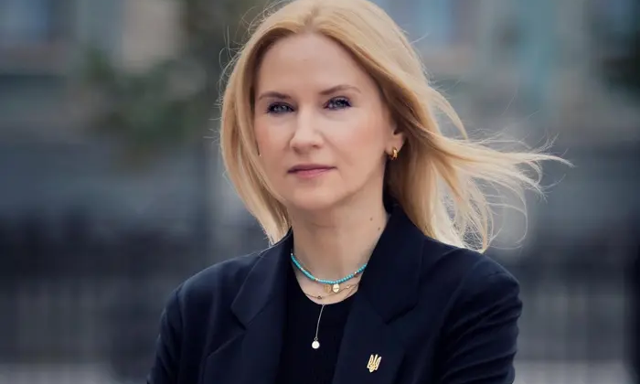 Vice-Speaker of the Rada Kondratyuk speaking at a press conference