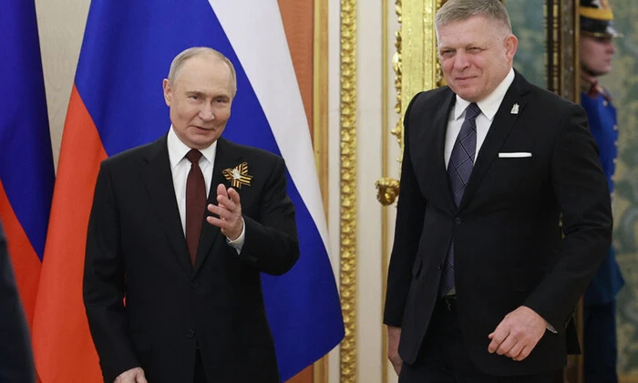 Зображення Фіцо передає послання Путіну