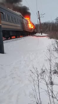 Train attacked by drones in Kharkiv region