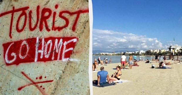 Spanish protest against tourists
