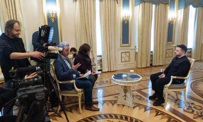 Zelensky on Russia blackmailing USA