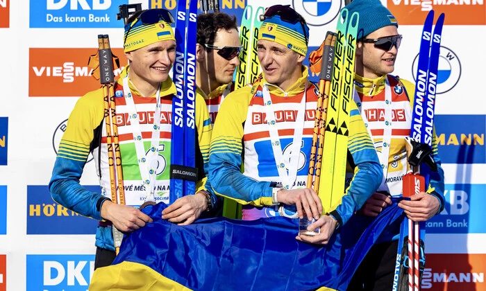 Збірна України на підіумі біатлону