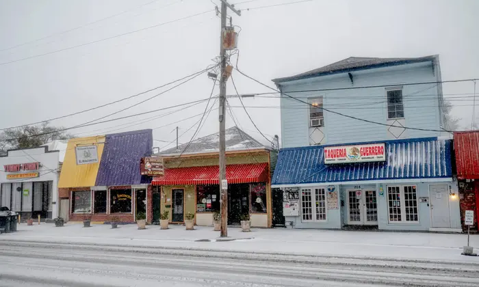 Снег в Новом Орлеане