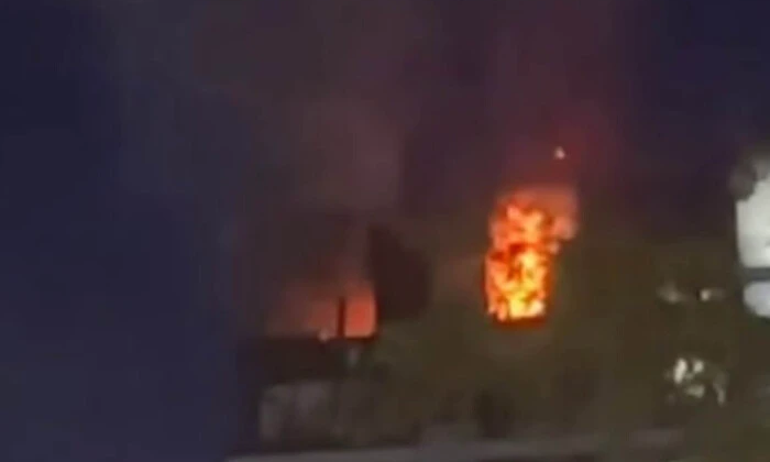 Пожежа у Підмосков'ї від дрону