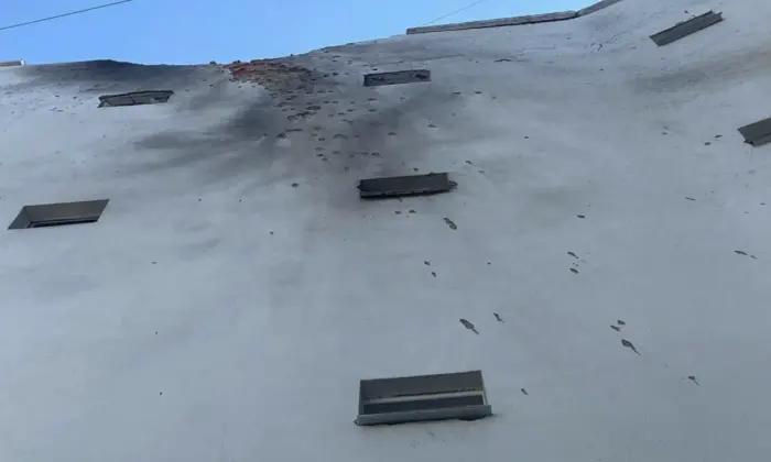 Religious building after shelling in Sumy