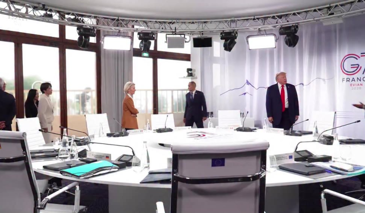 Зеленський виступає на зустрічі G7