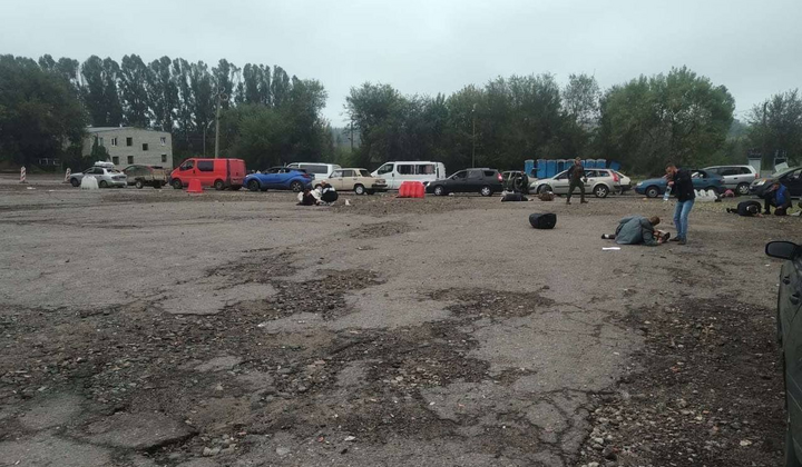 Взрыв ракеты в Запорожье