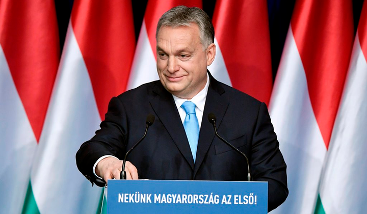 Изображение Виктора Орбана против Украины