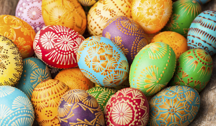 Великоднние яйца с разными орнаментами