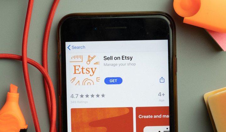 Список товаров на Etsy