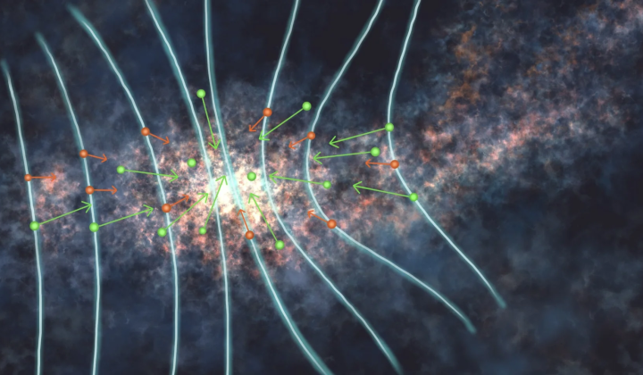 Image of stars' planet in space