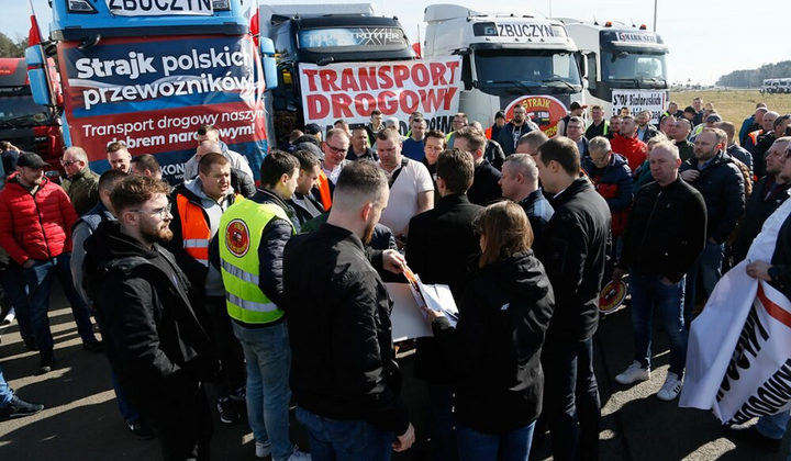 Перевізники у Польщі протестують