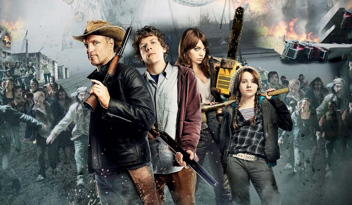 Картина з жахами, кров'ю та зомбі