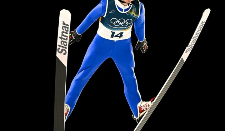Jump of Ukrainian athlete at the Olympics