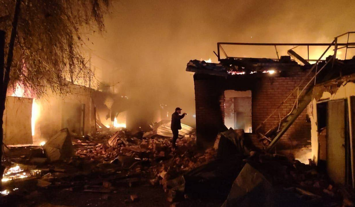 Білоцерківська громада зазнає ударів ворожих дронів другу ніч поспіль. Фото: Facebook/Володимир Вовкотруб