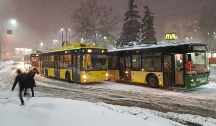 Kyiv Trolleybuses in Winter