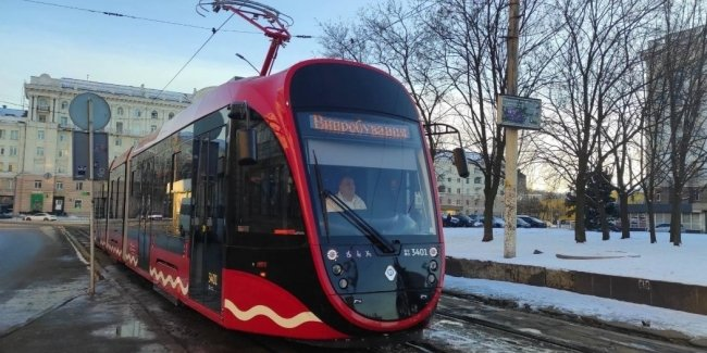 The new tram «Tatra-Yug» in Dnipro