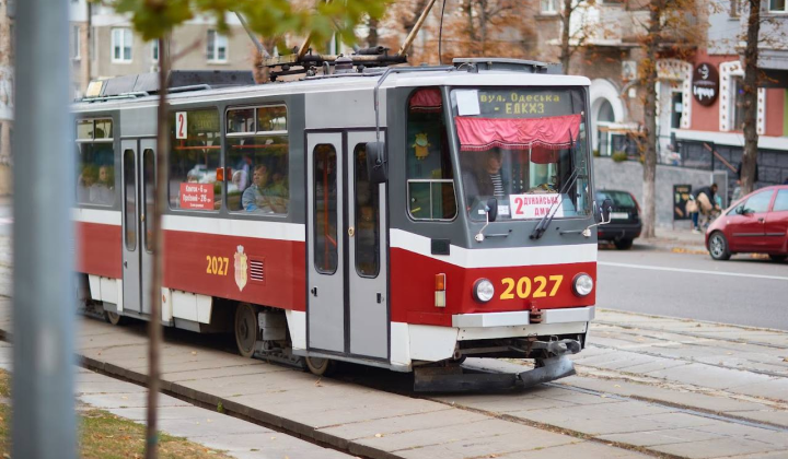 Tram in Kamyanskyi