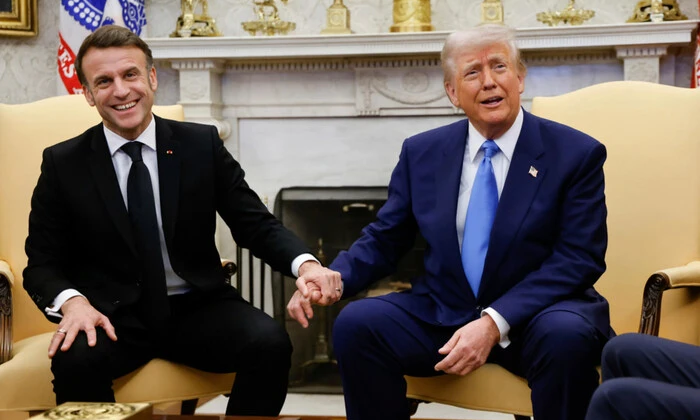 Trump and Macron dining at Versailles