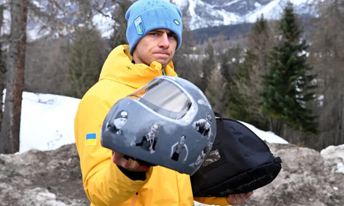 Skeleton athlete Geraskevich in Munich: helmet of memory
