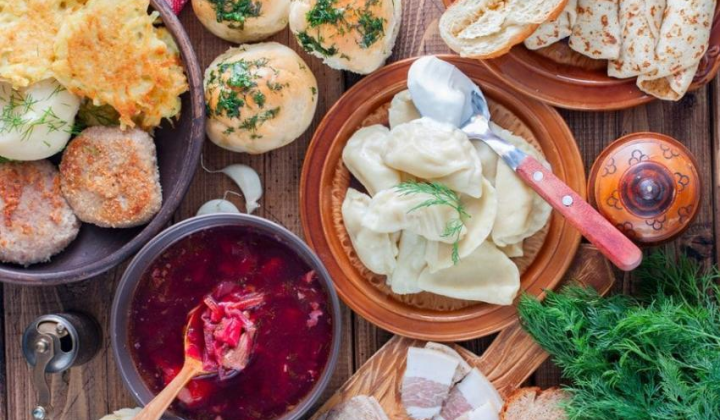 Ukrainian dishes within European cuisine