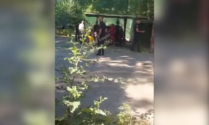 Автомобіль після вибуху в Одесі