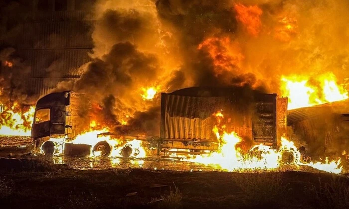 Пожары в Одессе из-за российских дронов