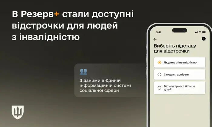 Офіс Резерв+ на фоні українського прапора
