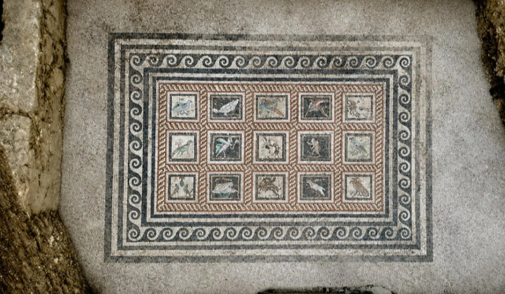 Roman villa with mosaics and frescoes
