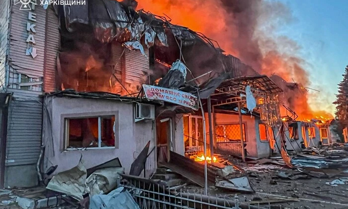 Пожар Харьковщина, разруха, массовая атака, пострадавшие