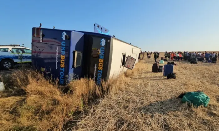 Автобус з українцями під час аварії