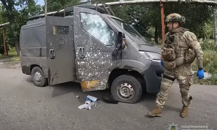 During the evacuation of the seriously injured in Pokrovsk