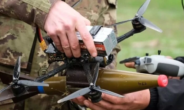 Російські FPV-дрони над містом