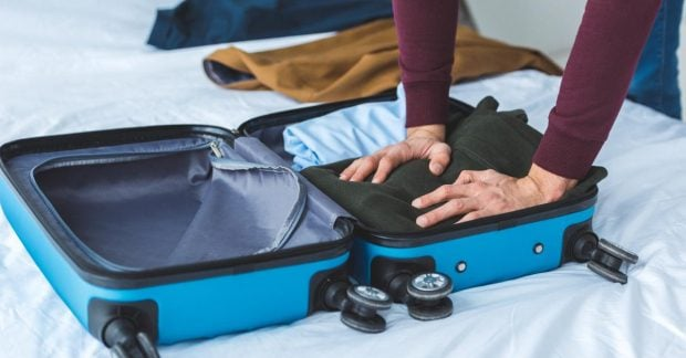 Proper packing of hand luggage KonMari method