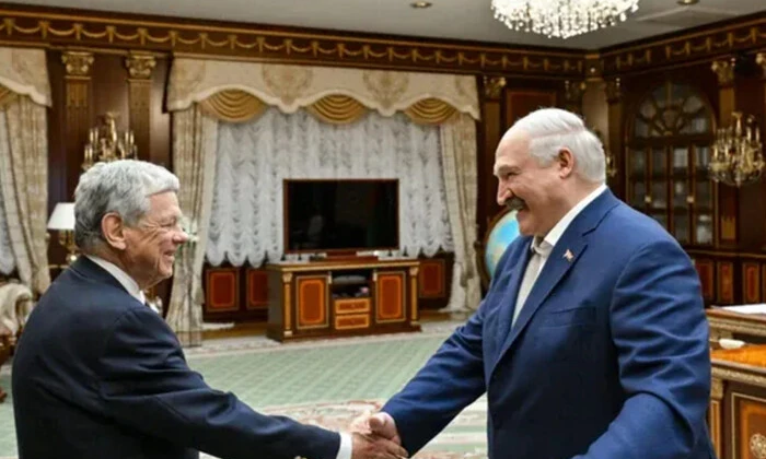 Diplomat during the meeting with Lukashenko