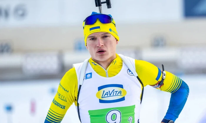Ukrainian biathlete in World Cup mass start