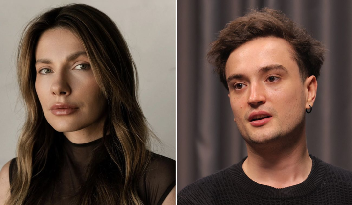 Vyacheslav Khostikoev and his actress sister