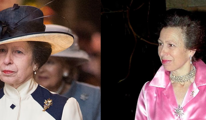 Princess Anne with award and money