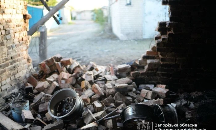 Наслідки обстрілу у Запоріжжі