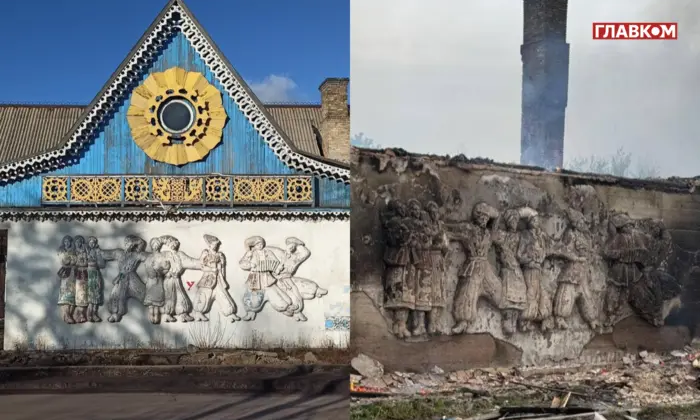 Зруйноване кафе 'Золотий півник' у Добропіллі