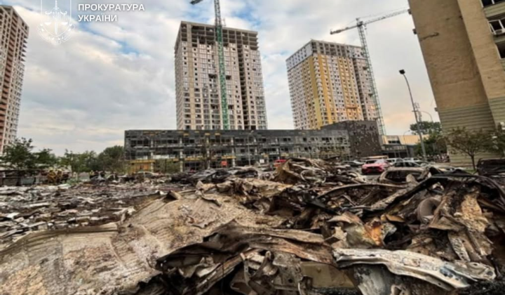 Image of mass shelling in Kyiv