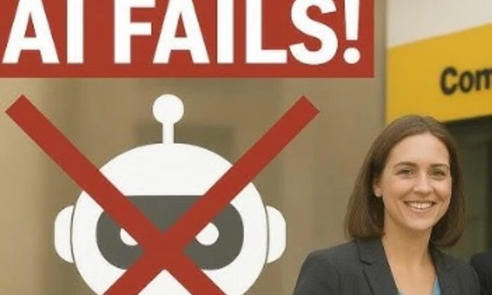 Логотип австралийского банка на фоне офиса