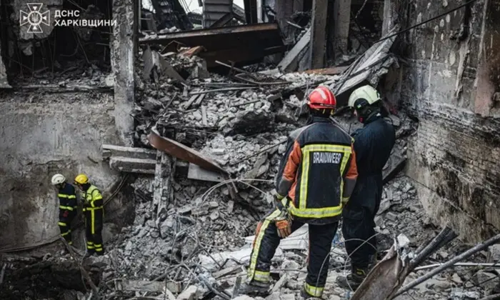 Пожар в Харькове: ликвидация после атаки РФ